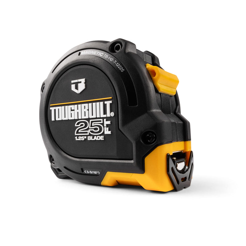 ToughBuilt – 25 ft. ProBlade Tape Measure with Blade Control, 1.25" Wide Double-Sided Blade, Magnetic Hook & 11 ft. Standout for Jobsite Accuracy (TB-H2-T-12225) 7.6 m