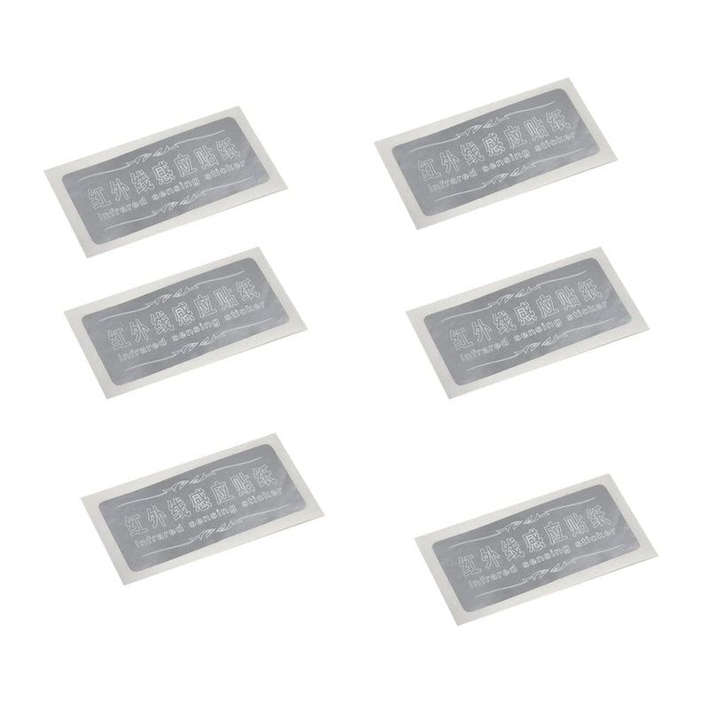 LZLRUN 6Pcs Infrared Sensing Silver Stickers for LED Projector Car Door Step Courtesy Welcome Led Lights (Silver infrade Sensor Stickers) Silver infrared sensor stickers
