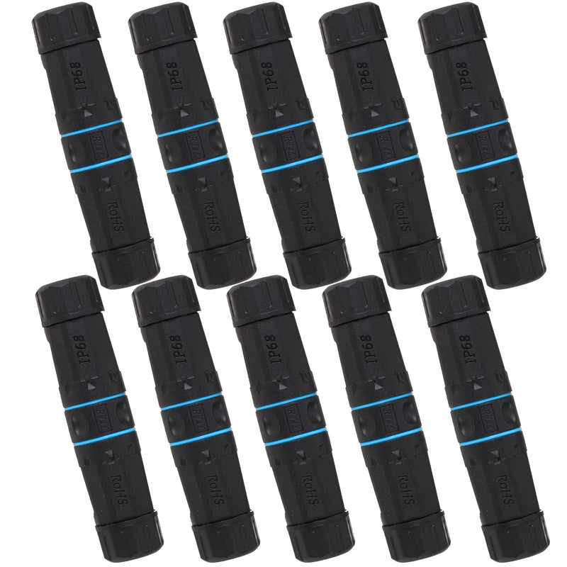 10PCS M23 Shielded RJ45 Waterproof Cat5/5e/6 8P8C Connector IP67 Ethernet LAN Cable Connector Double Head Outdoor LAN Coupler Adapter Female to Female 10