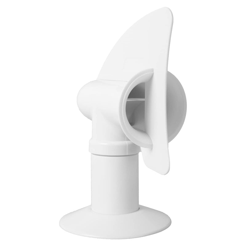 TonGass (1-Pack, White RV Rotating Sewer Plumbing Vent Cover for RV Rotating Holding Tank Vent Wind-Powered Cover Draws Holding Tank Odors Out - Rotates 360 Degrees - Includes Mounting Hardware 1