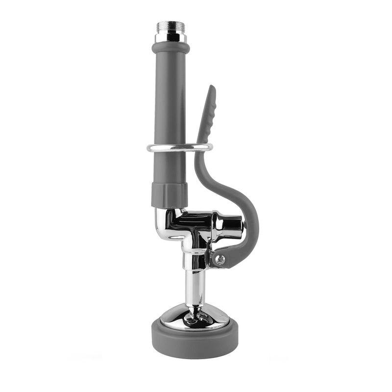 Pre Rinse Sprayer Commercial Sink Sprayer Head,1.42GPM Spray Valve Dish Spray Nozzle with Ergonomic Handle, Commercial Faucet Parts for Commercial Kitchen Sink,Chrome Finished（Gray） Pre Rinse Sprayer Gray