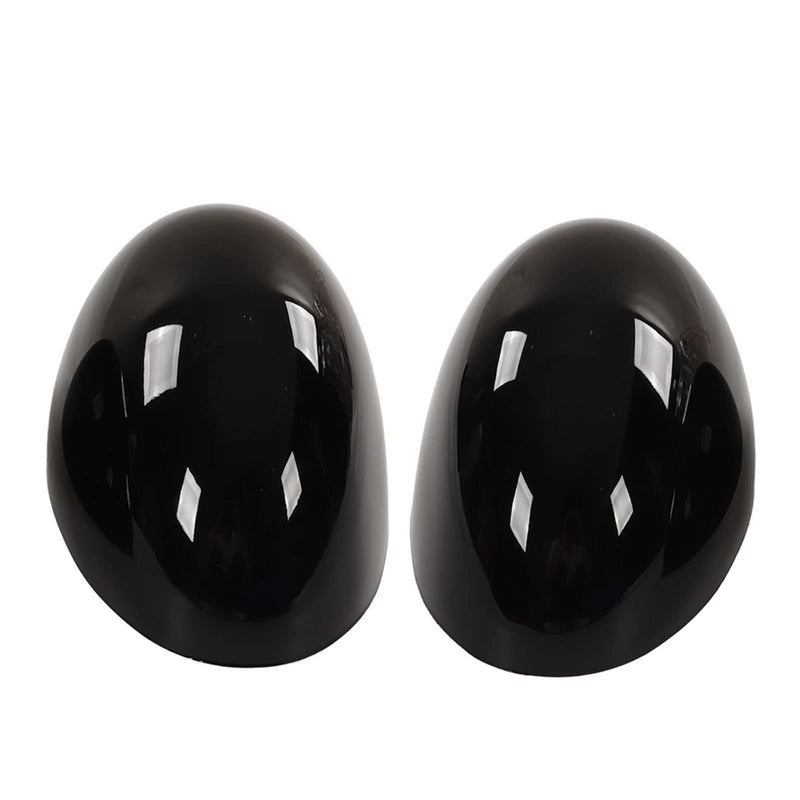 2PCS Side Mirror Caps, Left Right Glossy Black Rearview Mirror Covers Car Exterior Body Tuning Parts for R55 R56 R57 R58 R59 R60 R61