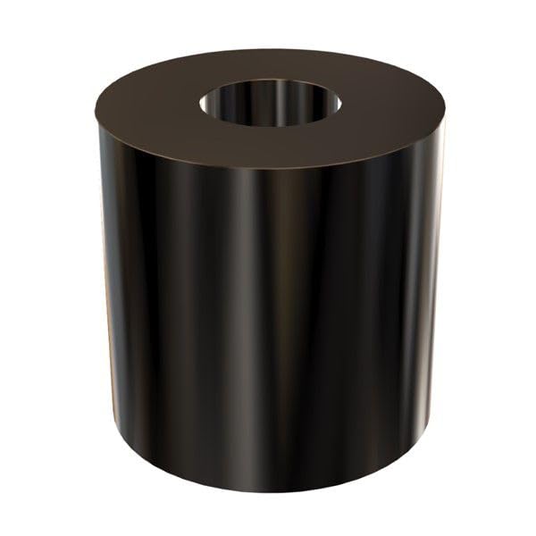 Black Aluminum Spacer 1" OD x 1/2" ID, Round Spacer, Fits Screws Bolts 1/2" or M12 by Metal Spacers Online (1" Length, 5 Pack) 1" Length