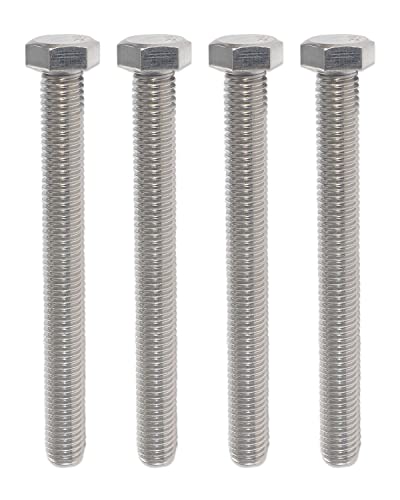 IMScrews Hex 1/4-20 x 5 Long Machine Screws, 304 Stainless Steel Bolts, Pack of 15 1/4"-20 x 5"