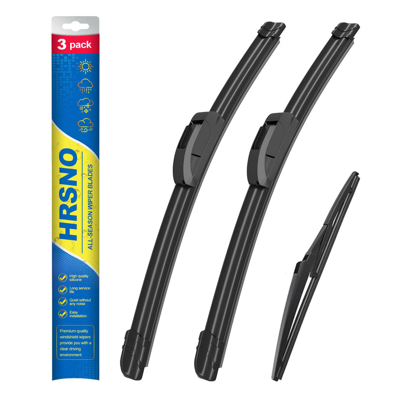 26"+16" Windshield Wipers With 10" Rear Wiper Blade Sets Automotive Replacement for Toyota Rav4 2013-2018,Easy For Installation (Pack of 3) 26+16+10