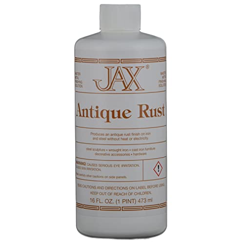 JAX Antique Rust - Metal Finishing Solution - Antique Finish without Heat or Electricity - Pint 16 Fl Oz (Pack of 1)