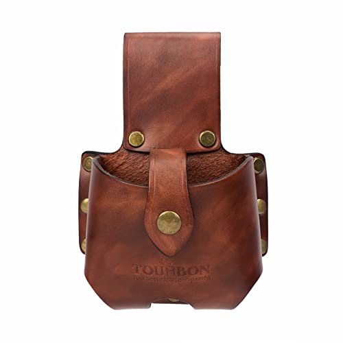TOURBON Leather Tape Measure Pouch Belt Tool Carrier Holder Holster