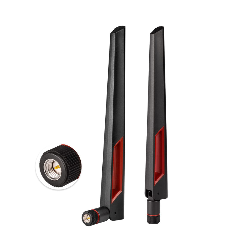 Superbat Dual Band WiFi Antenna 2.4GHz 5GHz 5.8GHz SMA WiFi Antennae for PC Desktop Computer Motherboard PCI WiFi Bluetooth Card Wireless Network Router (2-Pack) 2-pack SMA short wifi antenna