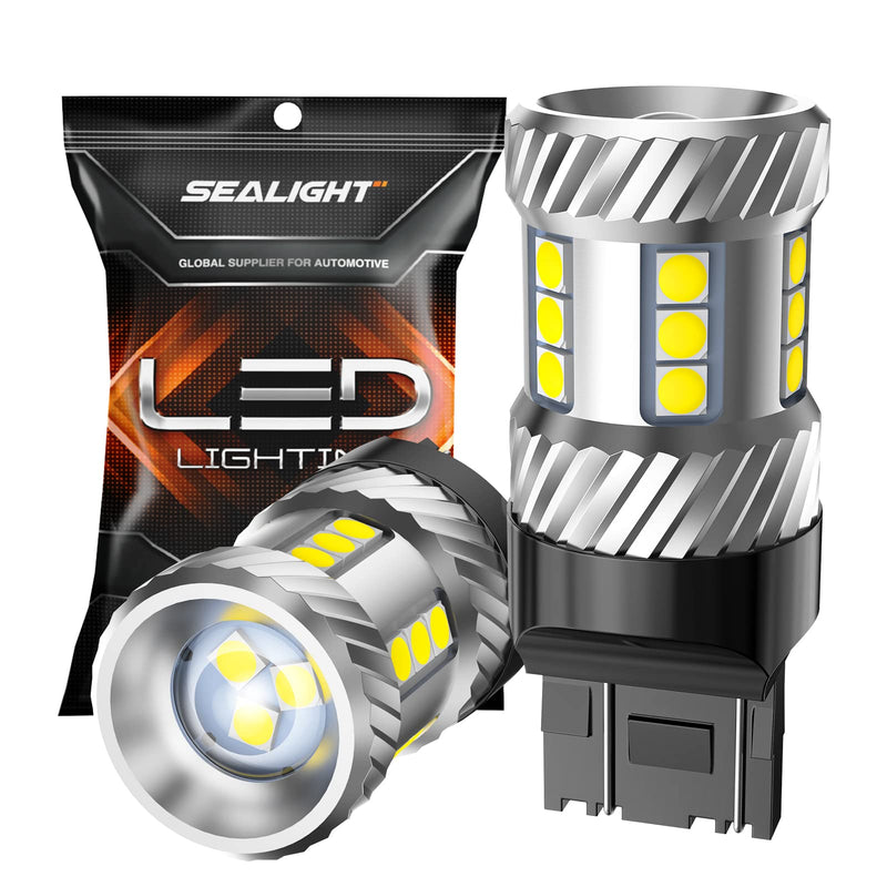 SEALIGHT 7443 7440 LED Bulb White Reverse Light, 7441 7444 T20 W21W LED Light Bulb with Projector for Backup Light,Tail Light,Brake Parking, Pack of 2