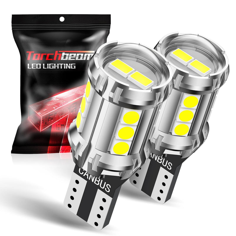 Torchbeam 912 921 LED Reverse Light Bulb, T15 LED Reverse Light Bulb Super Bright 360° 3030SMD Canbus Error Free, 906 904 916 W16W Replacement 921 Bulbs 6000K White, Pack of 2 TU2 Series 921/912