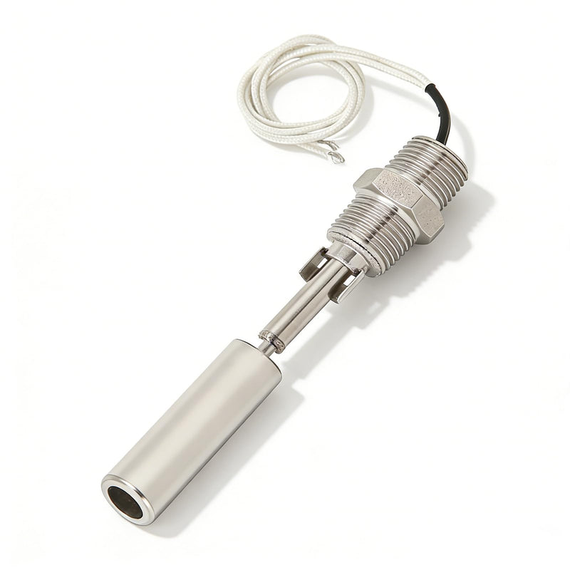 Liquid Level Sensor Switch, Water Floating Switch Side Mounted 304 Stainless Steel 1/2NPT Male Thread DC0-110V, Garden Pond Liquid Water Level Sensor Switch