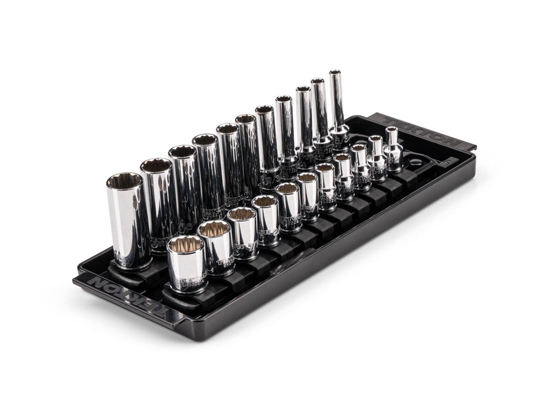 TEKTON 1/4 Inch Drive 12-Point Socket Set, 22-Piece | SHD90213 22-Piece (5/32-9/16 in.) Shallow