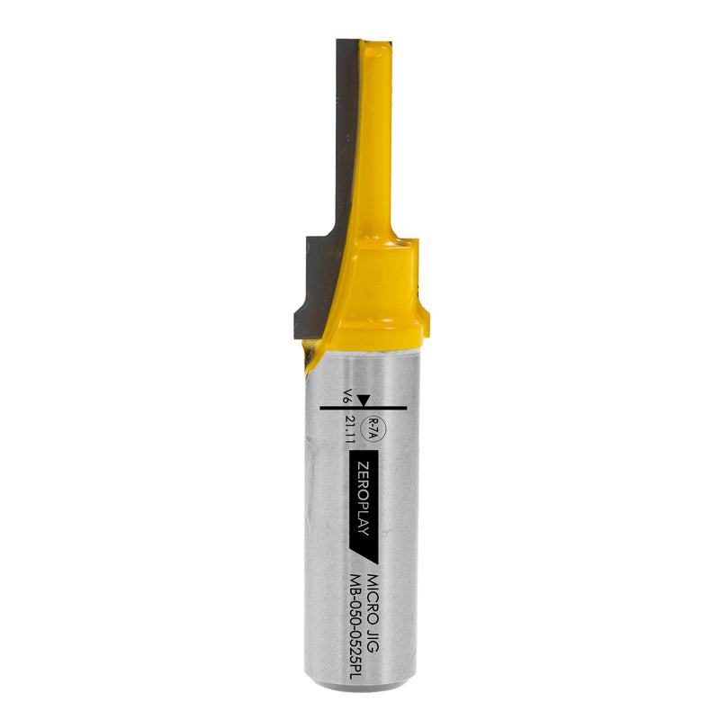 MICROJIG ZEROPLAY 2-Step Plunge Router Bit for Woodworking Jigs, Table Saw Sleds, Compatible with MatchFit and Other Hardware, Carbide Tipped, 1/2" Shank, MB-050-0525PL