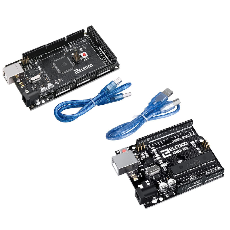 ELEGOO MEGA R3 Board ATmega 2560(Black) & ELEGOO UNO R3 Board ATmega328P