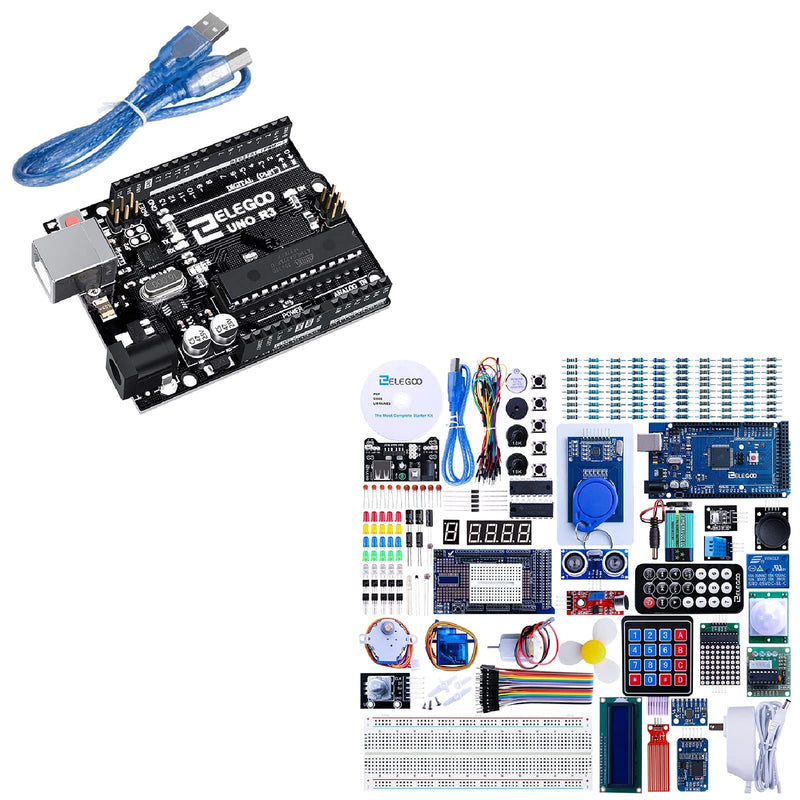 ELEGOO UNO R3 Board ATmega328P & ELEGOO Mega R3 Project The Most Complete Ultimate Starter Kit