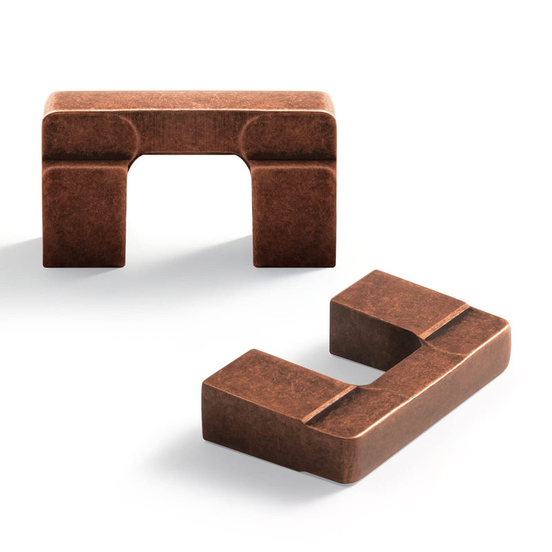 Goo-Ki 6-Park Antique Copper Drawer Handles 1-1/4 in (32mm) Hole Centers Straight Bar Pull,Antique Copper Solid Cabinet Pulls for Kitchen Cabinets and Dresser Drawers 1816-AC-32 1-1/4 in Hole Centers