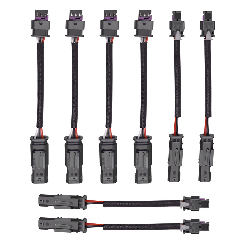 8PCS 3PIN & 2PIN Harness Extension Kit/Camshaft Position Sensor Connector Plug Wiring Harness Compatible with 2011-2020 Mercedes Benz 4.7L M278 Engine Vehicles 8