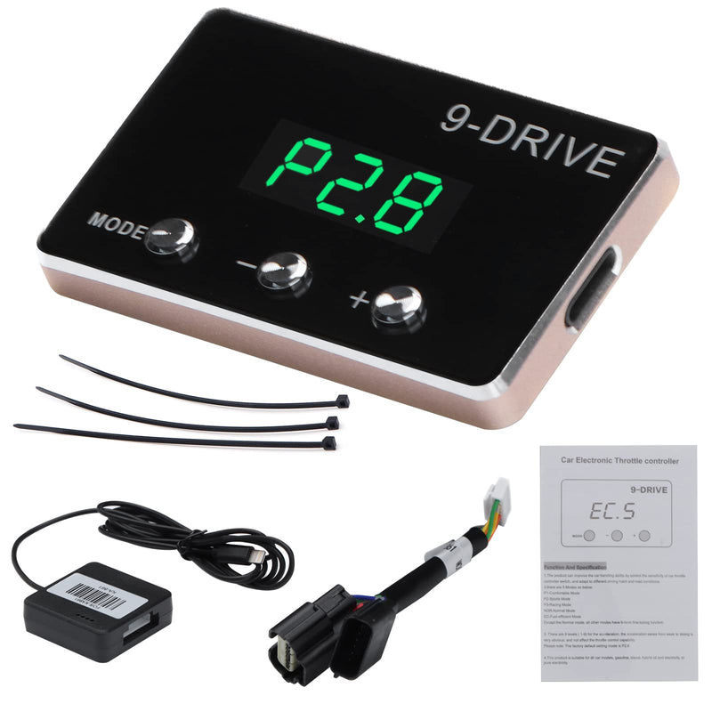 Throttle Response Controller, 9 Drive 9-Mode Smart Electronic Racing Accelerator for Ford Trucks F250 F350 F450 F550 Mustang Taurus Focus Expedition Mondeo Ranger Sport Discovery Mazda (861) 861
