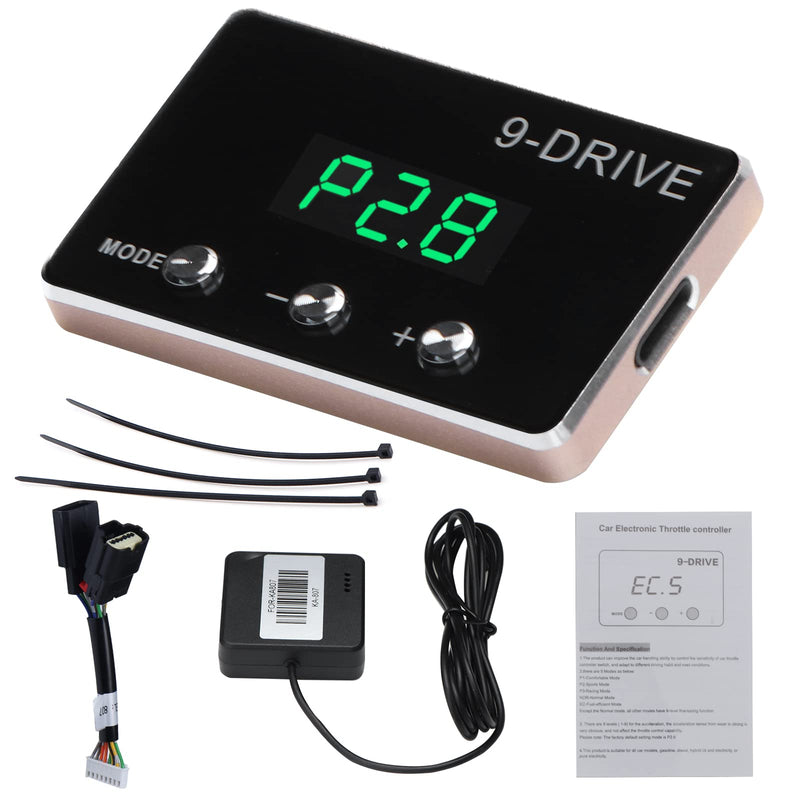 Throttle Response Controller, 9 Drive 9-Mode Smart Electronic Racing Pedal Accelerator for Dodge Challenger Charger Ram Durango Jeep Wrangler JK Grand Cherokee CHRYSLER (807) 807