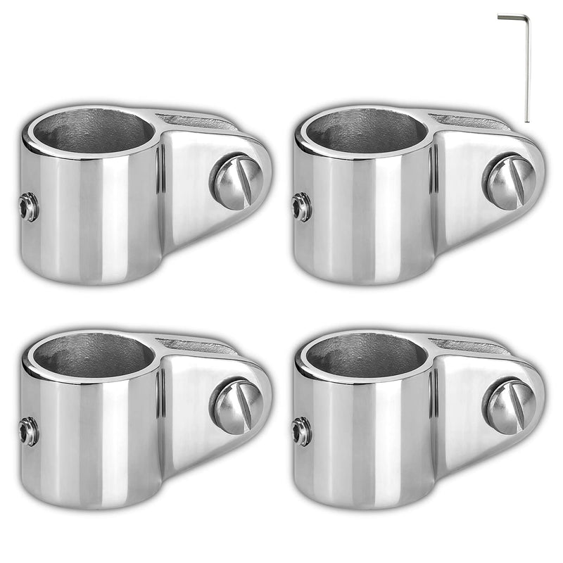 TINGZHIGO Marine Bimini Top Jaw Slide 316 Stainless Steel Fit for 1 inch or 7/8 inch Round Tube, Heavy Duty, Boat Bimini Top Hardware(4-Pack)