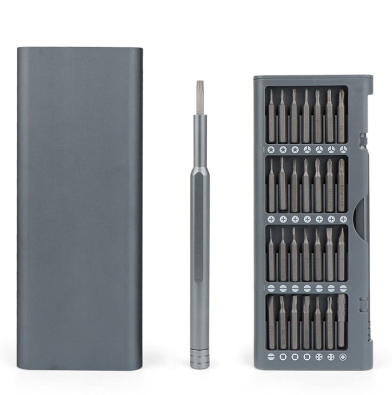 56 in 1 Screwdriver Sets Double-sided S2 Screwdriver Box Mounted Repair Tool Kit for Electronic Products Glasses Computers Etc Grey