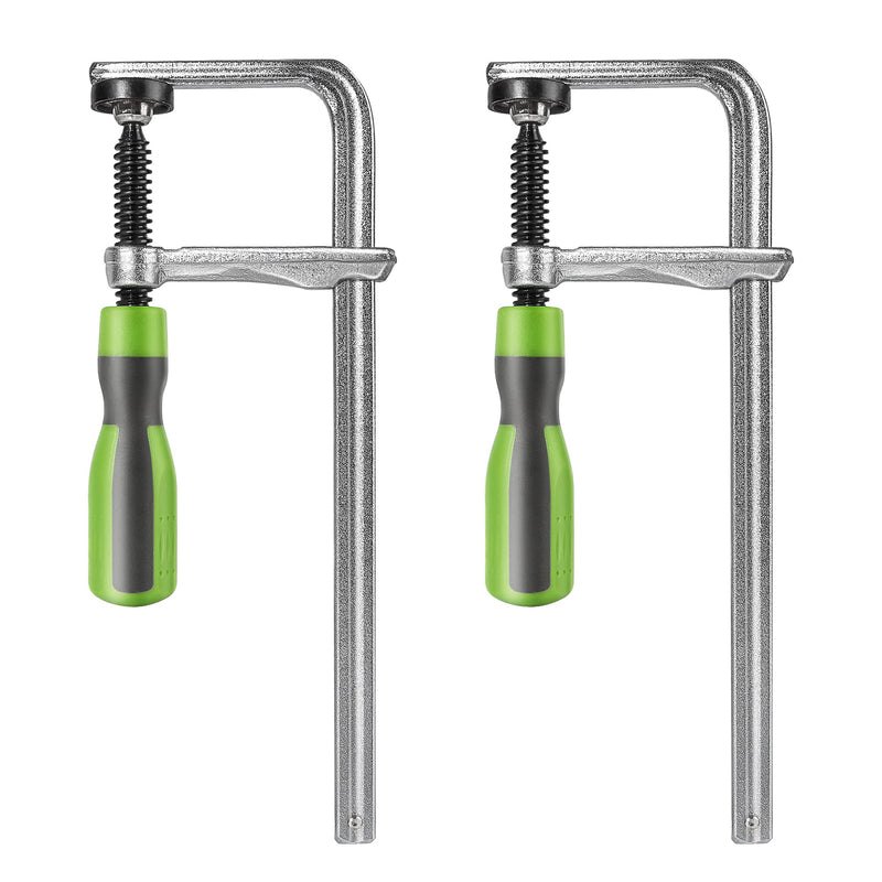 T-Track Hold Down Clamps for Woodworking, Quick Screw Guide Rail Clamp, 8' Capacity x 2-3/8' Throat Depth, 530 lbs Clamping Force, Green, 2 Pack