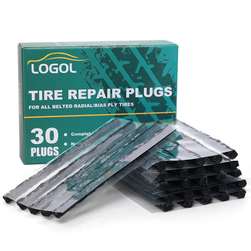 Tire Plugs Heavy Duty (4", 30pcs).Tire Sealing Strip for Puncture Repair are Suitable for Tubeless Tires Car, Light Truck, Motorcycle, ATV, UTV. etc.… Tire Plugs (30PCS)