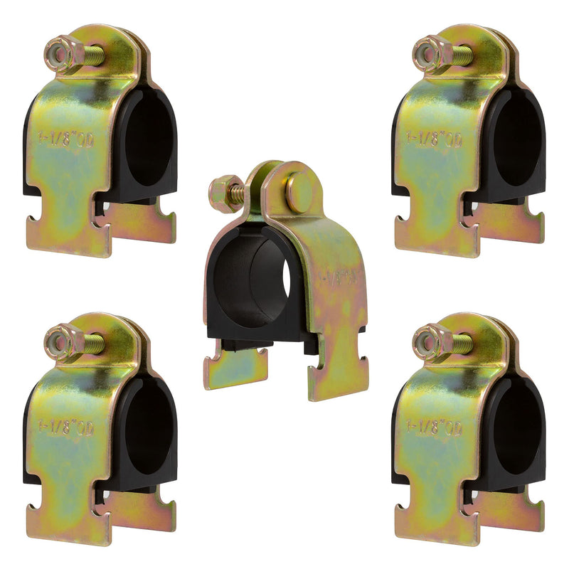 Rubber Cushion Strut Clamp 1" NOM (1-1/8" OD) for Mounting Copper Piping, PEX Pipe, CVPC Tubing to Strut Channels [5 Pack] 1" NOM (1-1/8" OD)