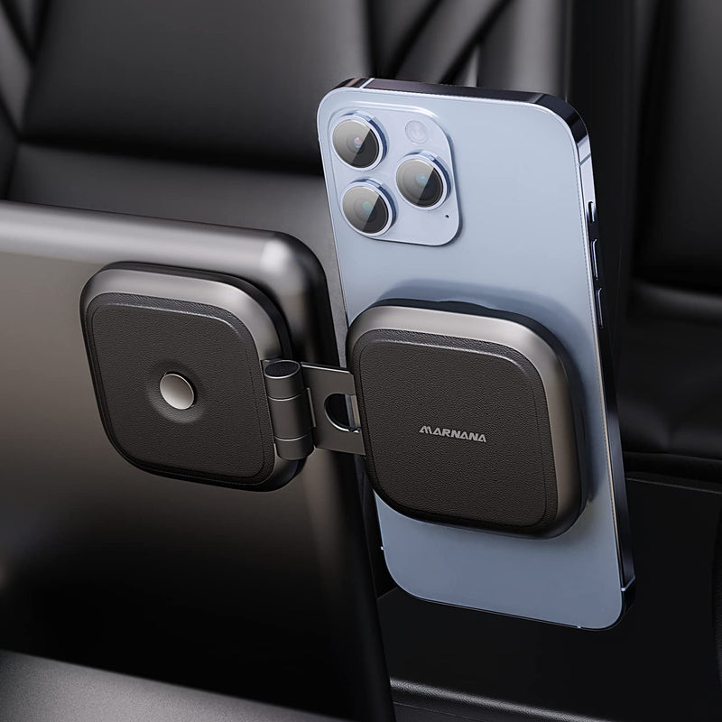 Phone Mount for Tesla Model 3 Model Y, Strong Magnetic Designed for MagSafe Car Mount Phone Holder for Tesla Screen Monitor, Invisible Foldaway Tesla Accessories for iPhone 12/13/14/15 Series Updated Version