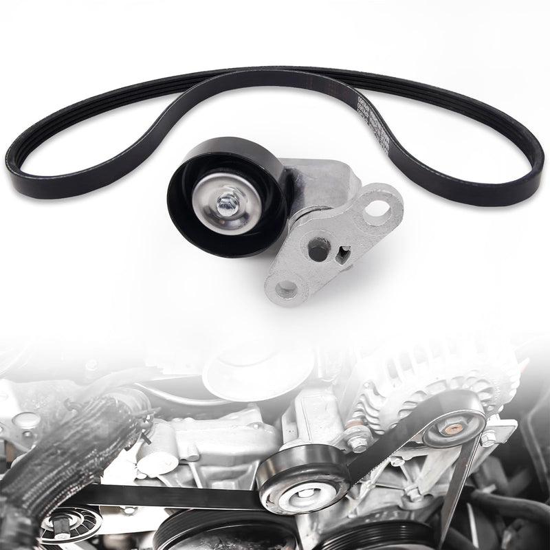 A/C Serpentine Drive Belt Tensioner Kit 90K-38159 Compatible with Cadillac Escalade 2002-2008, Chevrolet Avalanche 2002-2008, Express 2003-2008, Replace ACK040378HD