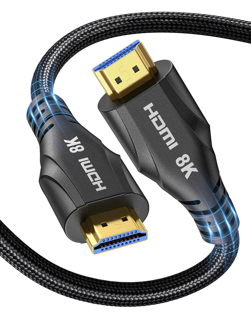 Cratree HDMI Cable 20FT Long - 8K HDMI 48Gbps High-Speed HDMI Braided,8K 60Hz 4K120Hz,HDCP 2.2&2.3, HDMI Cord Compatible with TV/PS4 /PS5 20 FT