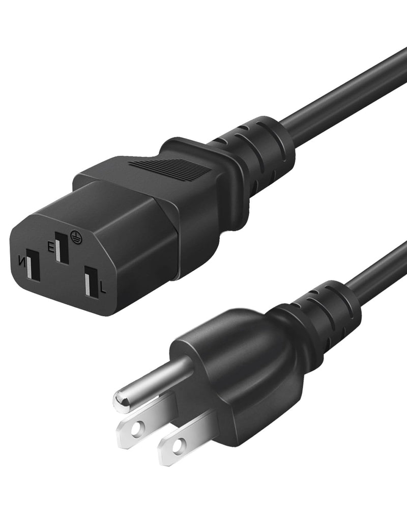 Projector Power Cord for Epson, Optoma, LG, ViewSonic, Hitachi, BenQ, Sony, Dell, Canon, NEC, InFocus Projector Replacement 【6FT】 3 Prong AC Power Cord Cable (IEC-60320 (IEC320) C13 to NEMA 5-15P) 6 Feet