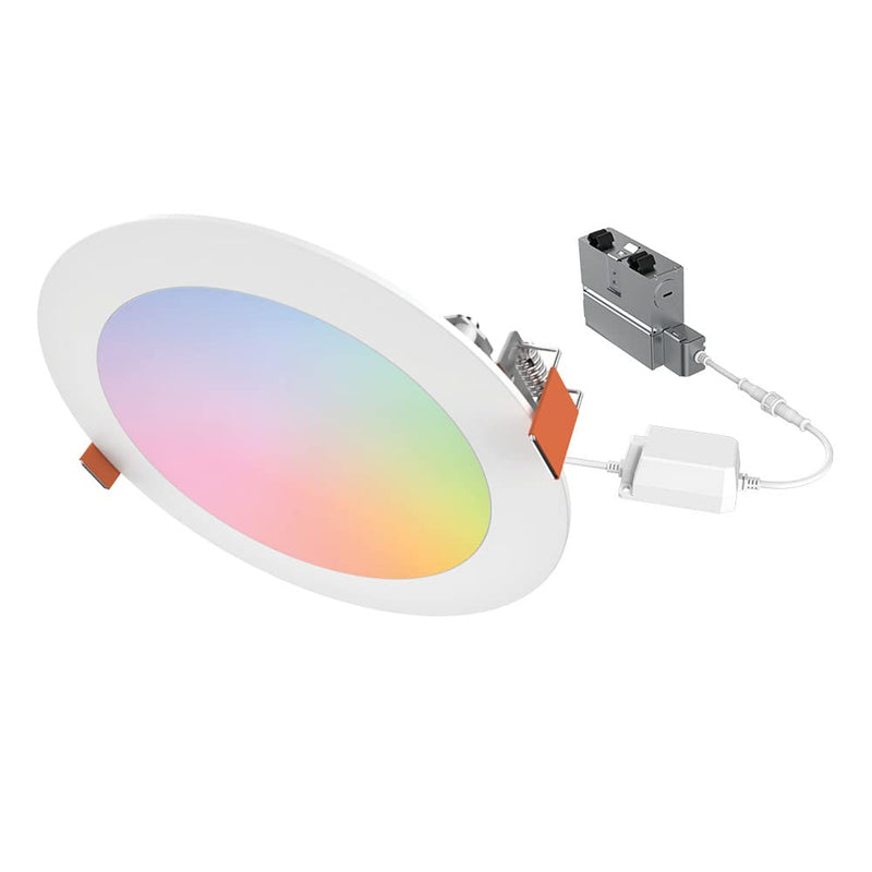 HLB6099WZRGBWMWR: HALO 6” Smart Wi-Fi Slim Canless LED Downlight Powered by WiZ Pro, Dimmable Full Color with Smart Home Integration 6 inch No Housing Required: Canless LIGHT
