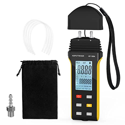 HVAC Manometers Dual-Port Air Pressure Tester ±30Psi/206.8Kpa Light Orange