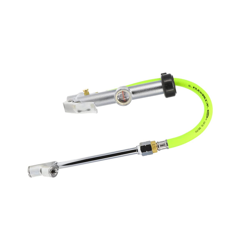 [AUSTRALIA] - Flexzilla Dual Foot Tire Inflator with 12" Hose Glass Sight Gauge (10 to 120 psi)