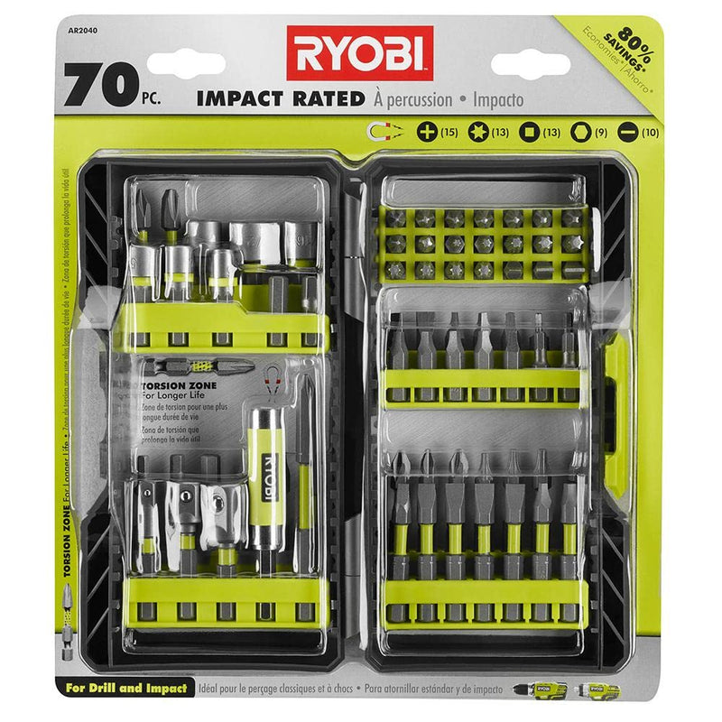 Ryobi - AR2040 - Impact Rated Driving Kit - 70-Piece (Renewed)