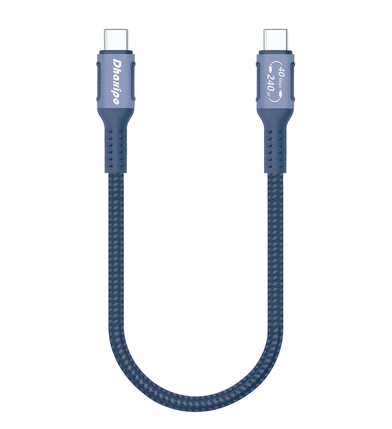 USB 4 for Thunderbolt 4 Cable 0.3m/1FT, 40 Gbps Data transfer with 240W and 4K@144Hz 5K@ 60Hz or 8K@30Hz,Compatible with Thunderbolt 4/3 Cable and USB C,fit for Laptop,Docking,Monitor and more 1pack 1ft Black