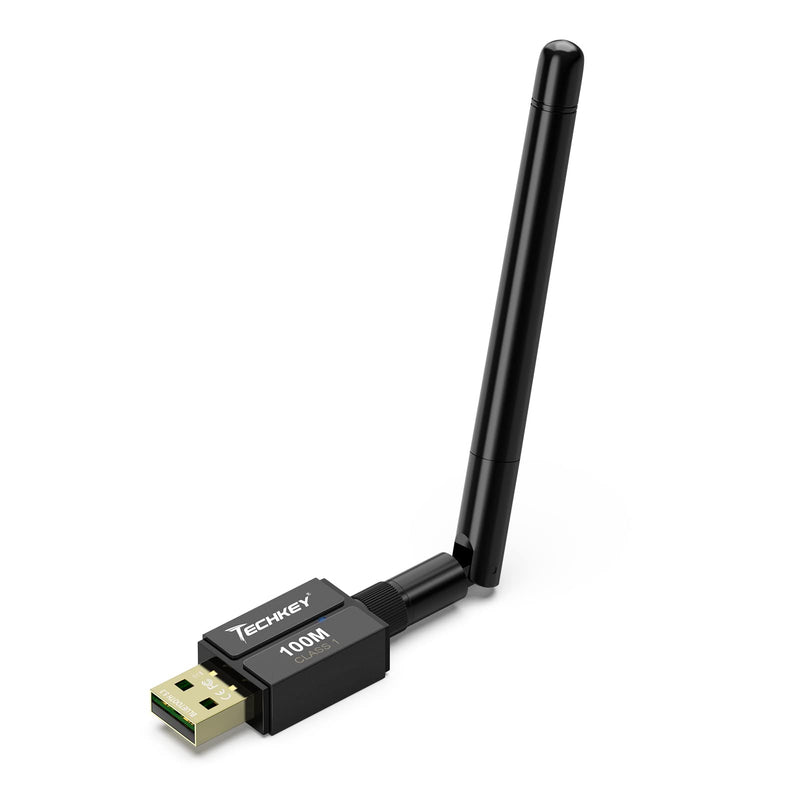 Long Range USB Bluetooth 5.3 Adapter for Desktop PC - 328FT Wireless Transfer for Mouse, Keyboard, Headphones - Win11/10/8.1 Support 5.3BT black