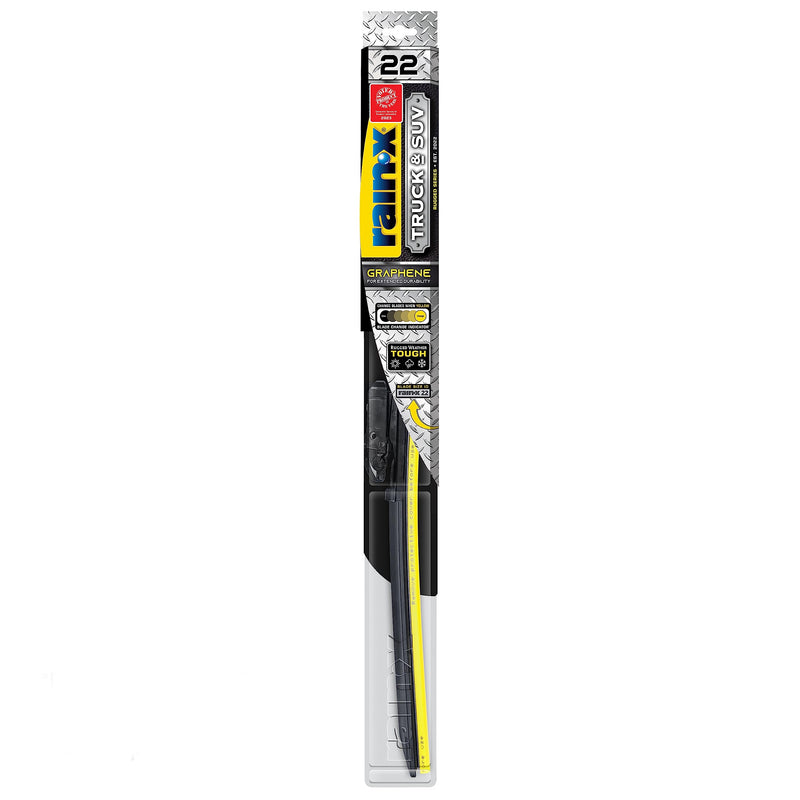 Rain-X 870122 Truck & SUV Rugged Series Premium Wiper Blades, 22 Inch Windshield Wipers (Pack Of 1), Automotive Replacement Windshield Wiper Blades Engineered For All Driving Adventures 22"
