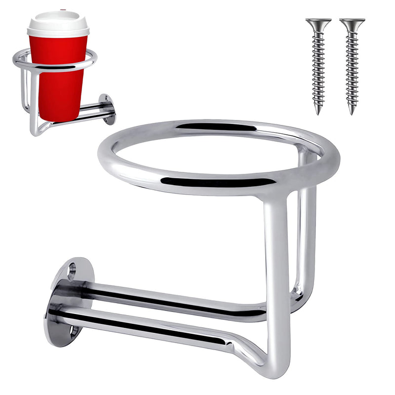 Boat Ring Cup Holder 304 Grade Stainless Steel Heavy Duty Ringlike Water Drink Holder for Marine Yacht Trucks Car (2PCS) 2
