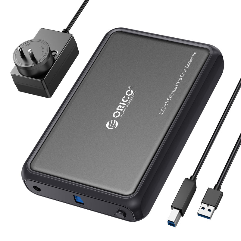 ORICO External Hard Drive Enclosure for 3.5 2.5 Inch SATA SSD HDD, up to 20TB Capacity, USB 3.2 Gen 1 High Transmission Speed, UASP and Trim Enabled, Compatible with WD Seagate Toshiba Samsung USB 3.2 Gen 1 Type-B