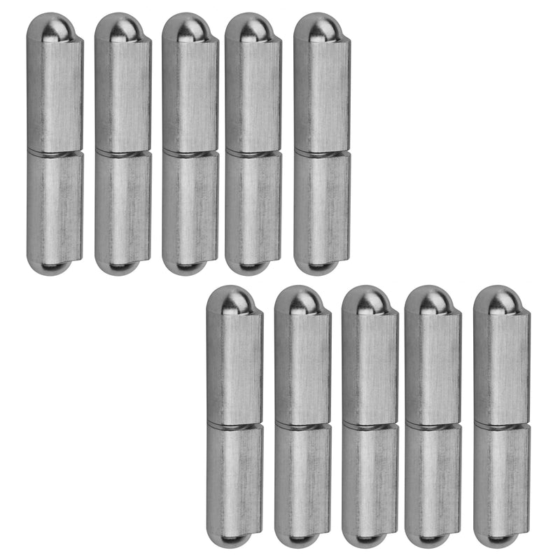 10 Pack 3" x 5/8" Weld On Bullet Hinges, 304 Stainless Steel Barrel Hinges | for Trailer Gate, BBQ Smoker 3" x 5/8" 10