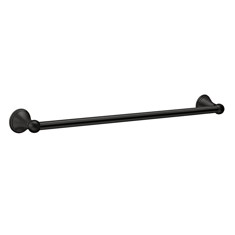 Moen Preston Matte Black 24 Inch Towel Bar, DN8424BL
