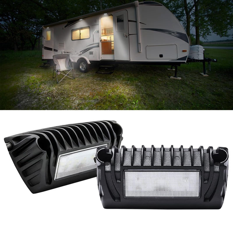 5 Inch LED RV Exterior Lights 12 Volt RV Porch Light,RV Outdoor Lights 750 Lumen Black Lighting Fixture Kit Compatible with Trailers Campers Travel Towing Utility Vehiclesowing (2pcs)