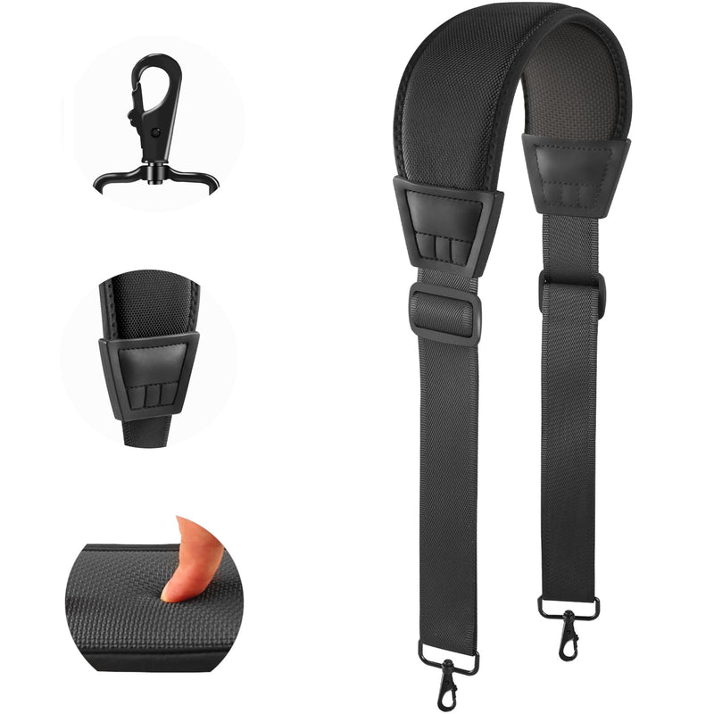 67" Universal Shoulder Strap, Neoprene Thick Padded Bag Strap with Double Adjustable Buckles and Metal Hooks, Ideal for Briefcases, Computer Satchels, Crossbody Bags, Luggage(Supple)