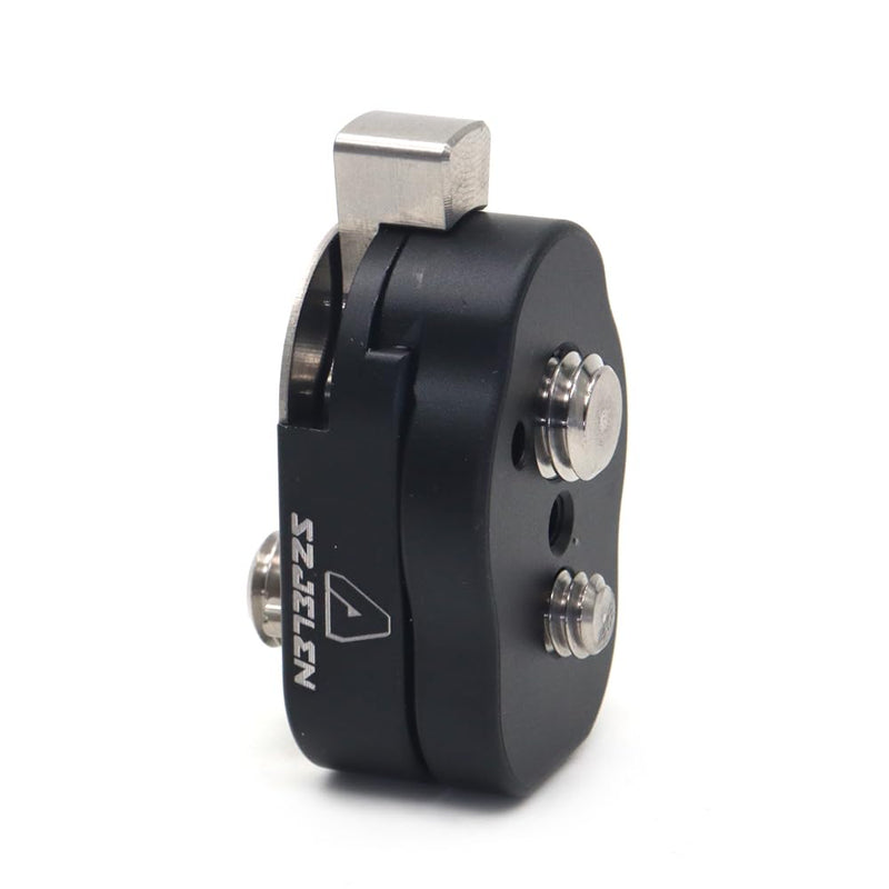 Mini Quick Release Plate System with 3/8 Screws M3 for Camera Monitors, Arms, Accessories, Microphones, Key Lights (Black) Black
