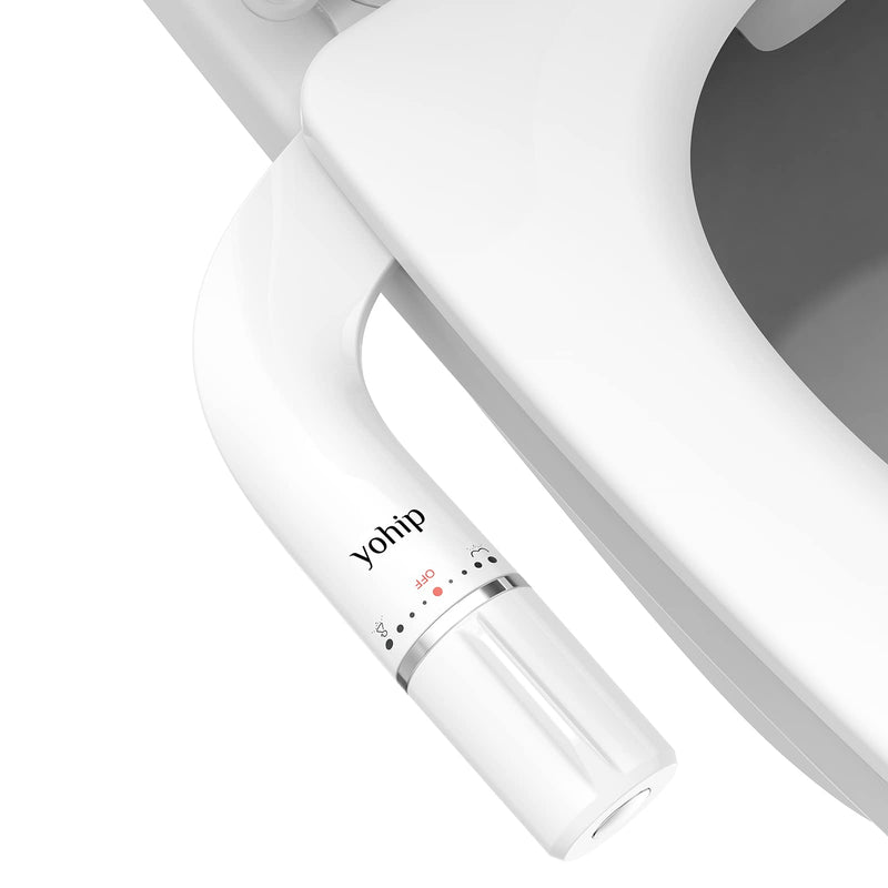 Ultra-Slim Bidet Attachment for Toilet - Dual Nozzle (Feminine & Posterior Wash) | Lead-Free Stainless Steel Valve | Non-Electric Adjustable Water Pressure | 2.48" Slim Fit Standard Toilets