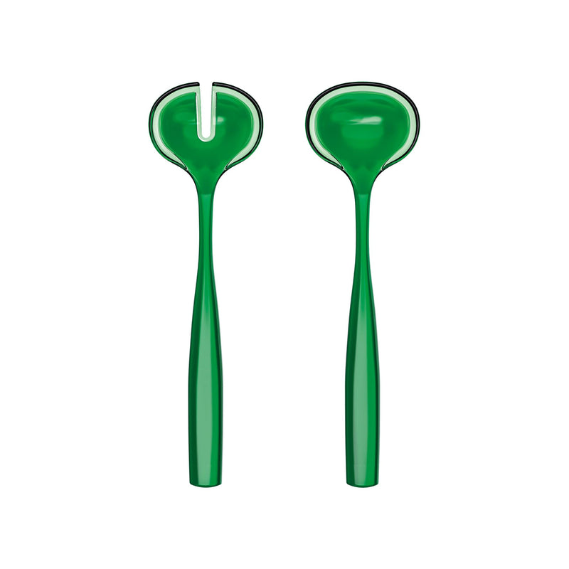 Guzzini Dolcevita Salad Server Bio-Based Plastic Emerald Green Serving Set (2 Pieces) serveware Modern Durable