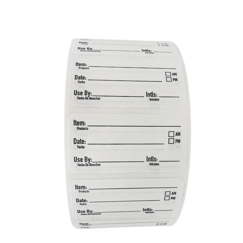 2x1 Dissolvable Food Labels, 1000 Label Stickers, Bottle Labels for Storage Bins, Sticker Labels for Food containers, (1000, Black)