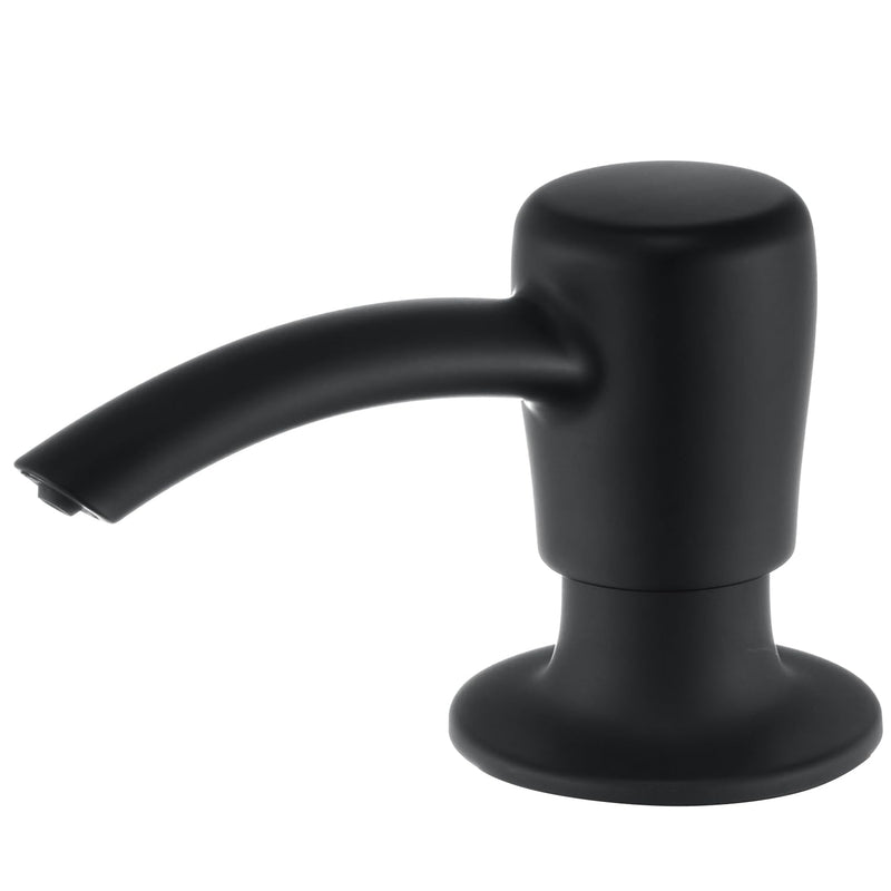GAGALIFE Soap Dispenser for Kitchen Sink - 17 OZ Capacity Bottle Counter Mount, Matte Black Sink Soap Dispenser Pump, Built in Sink Soap Dispenser, Refill from Top